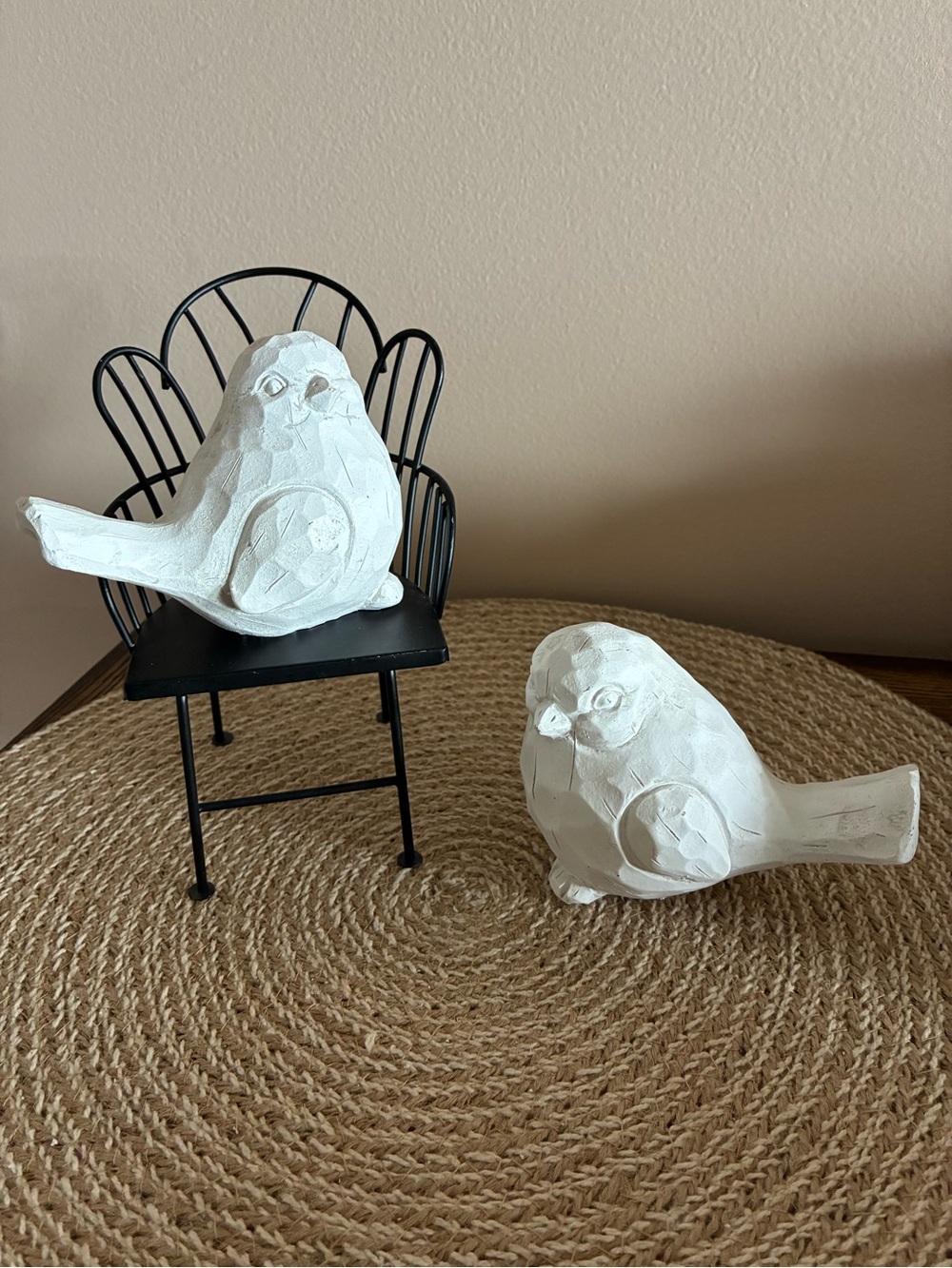 Hobby Lobby Decorative White Bird Figurines - Set of 2